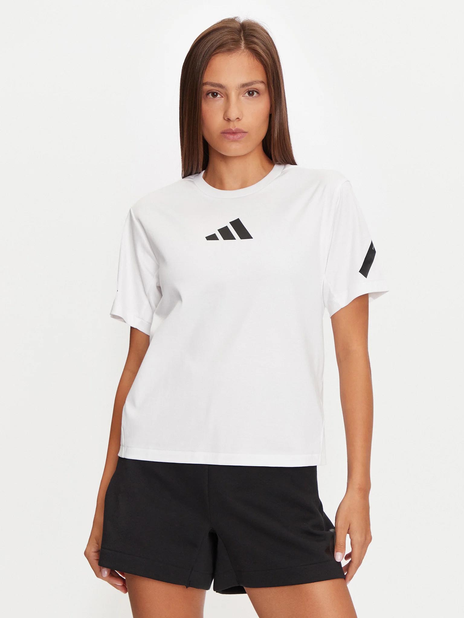 Акція на Футболка бавовняна жіноча Adidas W Z.N.E. Tee JE7857 2XS White від Rozetka