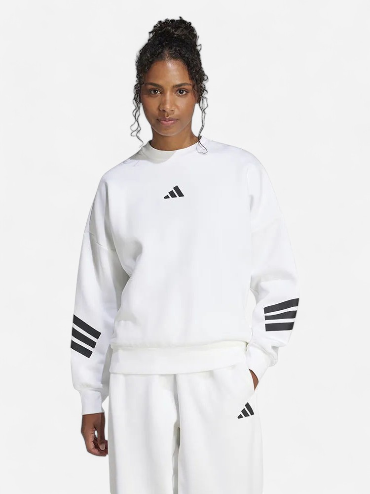 Акція на Світшот жіночий Adidas W Fi 3S Swt JE0204 M White від Rozetka