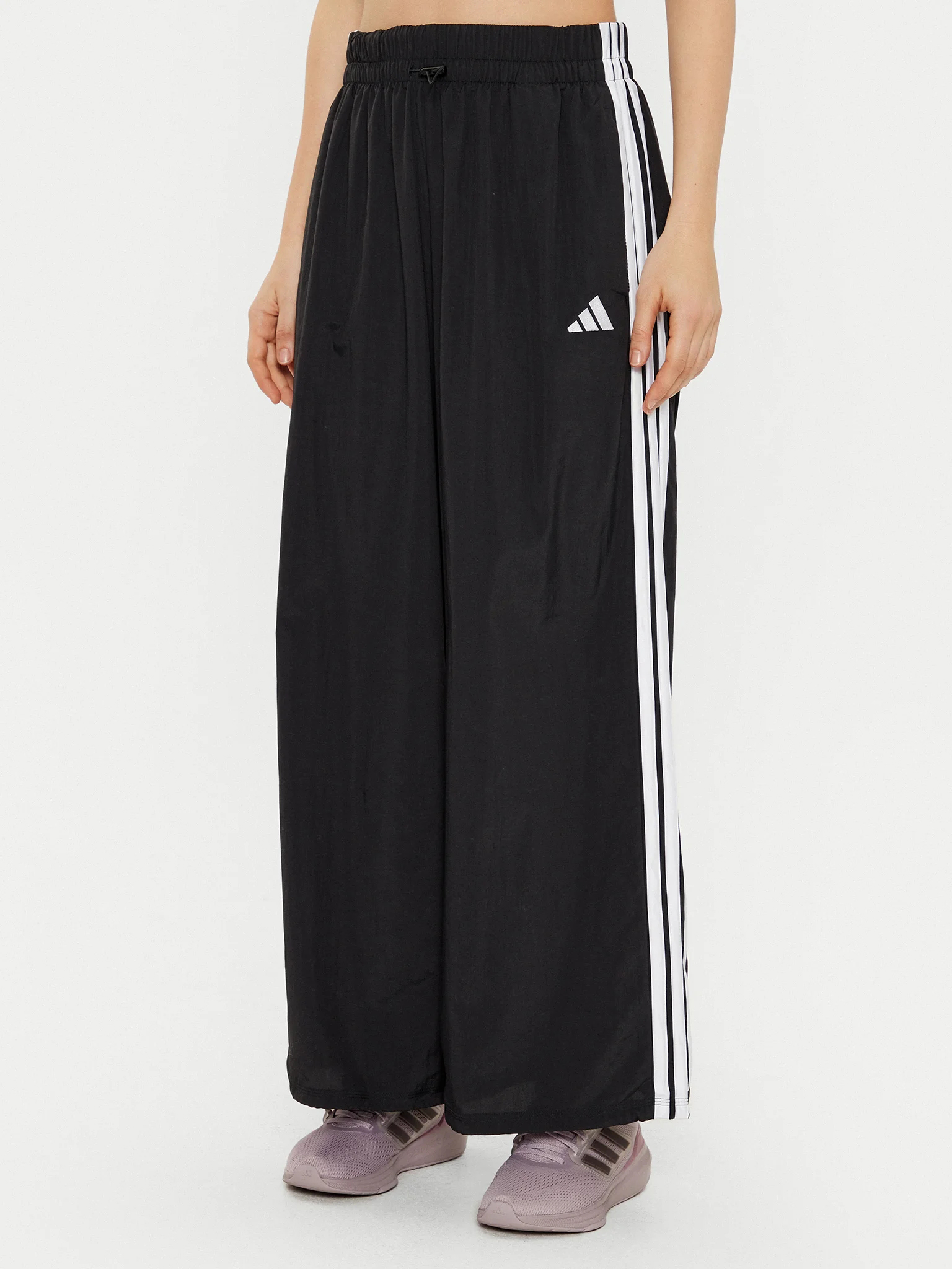 Акція на Спортивні штани жіночі Adidas W 3S Wv Pt JE1306 2XL Black/White від Rozetka