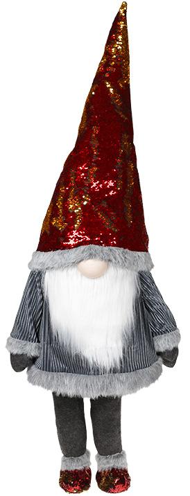 

Мягкая игрушка «Гномик» Grey 43х30х123см в красных пайетках Bona BD-910-220