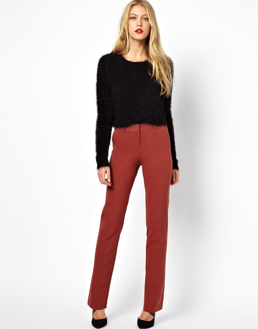 

Прямые брюки ASOS AS393340  Красный, Прямые брюки ASOS AS393340 M Красный
