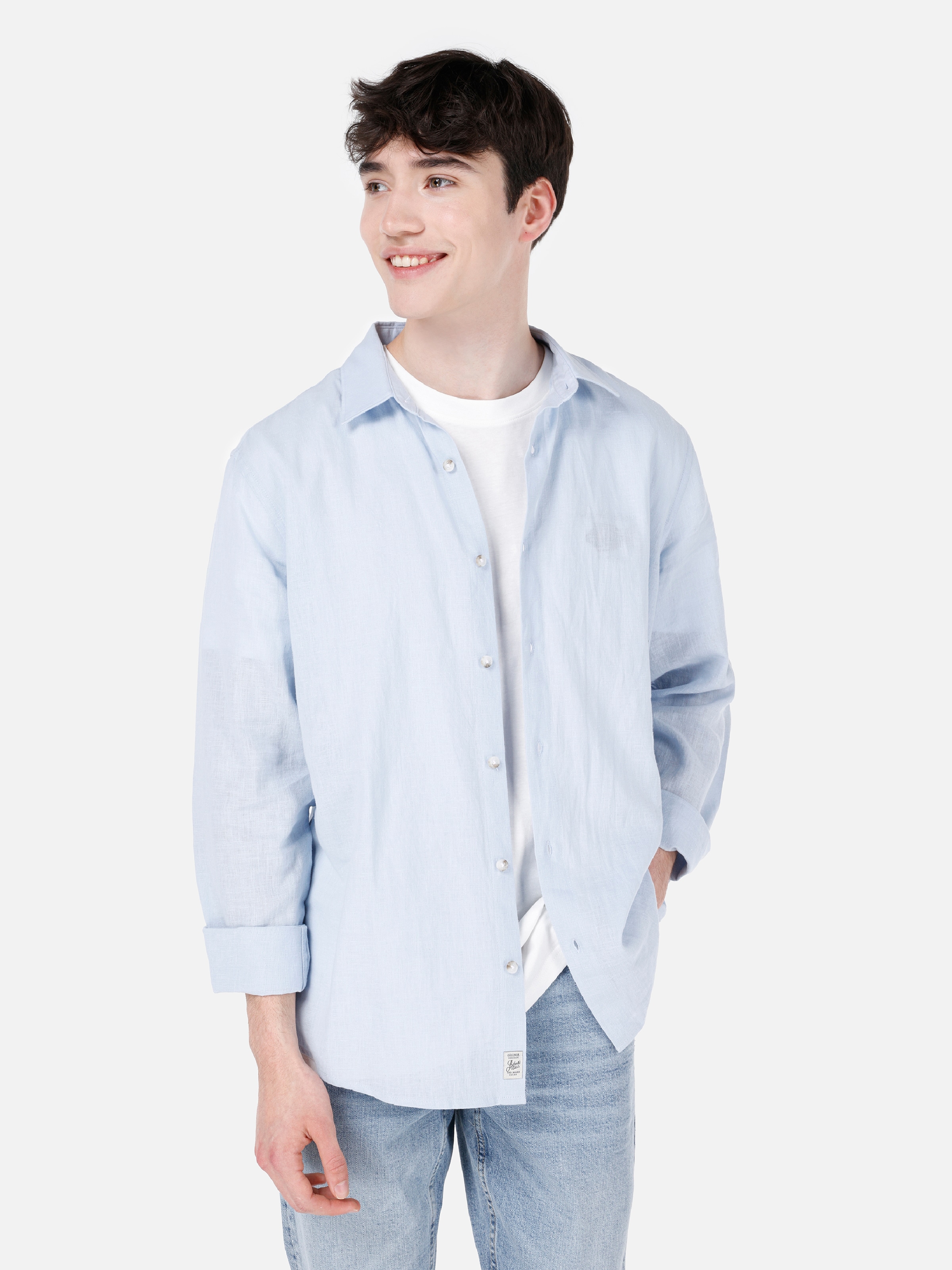 Акція на Сорочка чоловіча Colin's CL1068759LBL L Light Blue від Rozetka