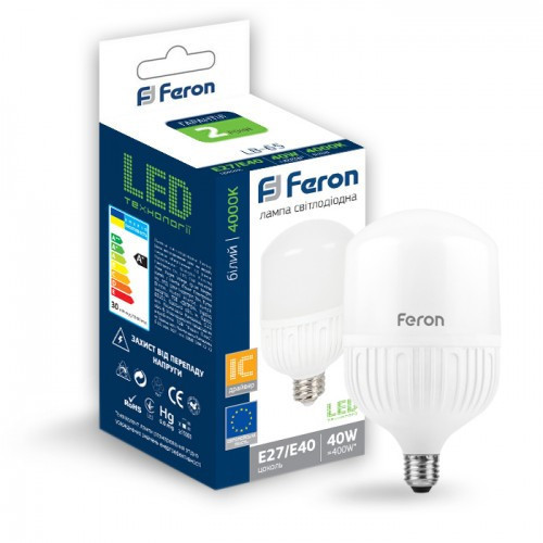 

Светодиодная лампа Feron LB-65 40W E27-E40 4000K