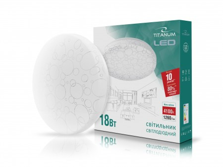 

LED светильник настенно-потолочный TITANUM 18W 4100K 220V Кольца (TLCL-18C)