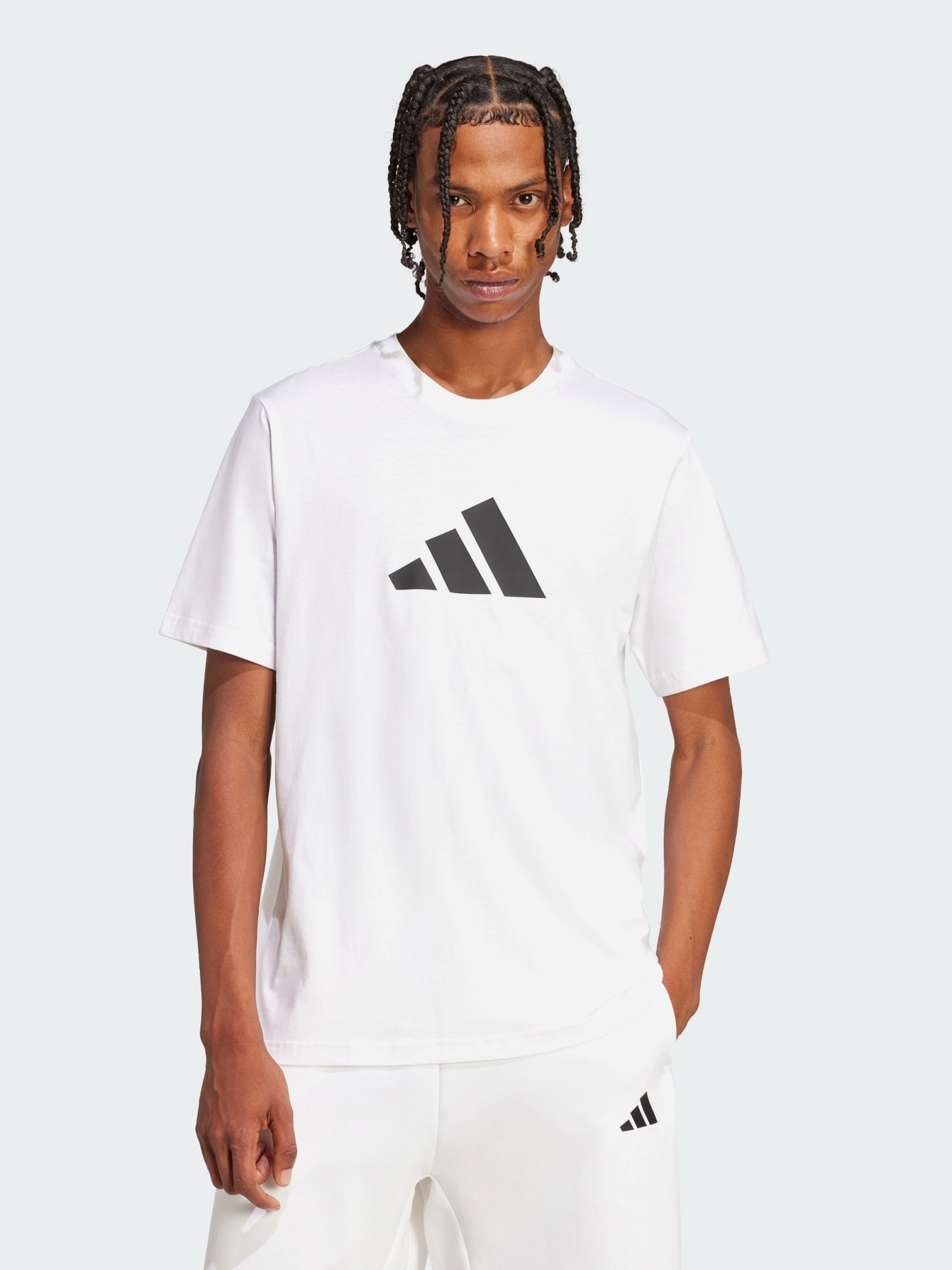 Акція на Футболка бавовняна довга чоловіча Adidas Not Sports Specific M Fi 3Bar Tee JD4913 L White від Rozetka