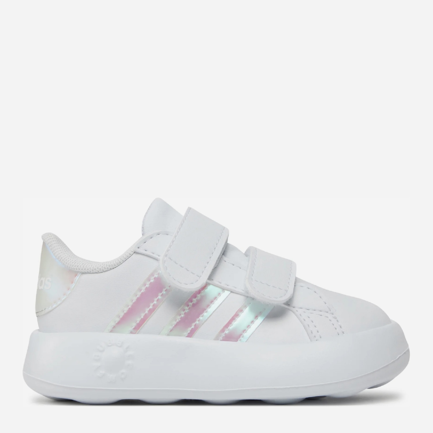 Акція на Дитячі кеди для дівчинки Adidas Grand Court 2.0 Cf I ID5265 25 Ftwwht/Irides/Gretwo від Rozetka