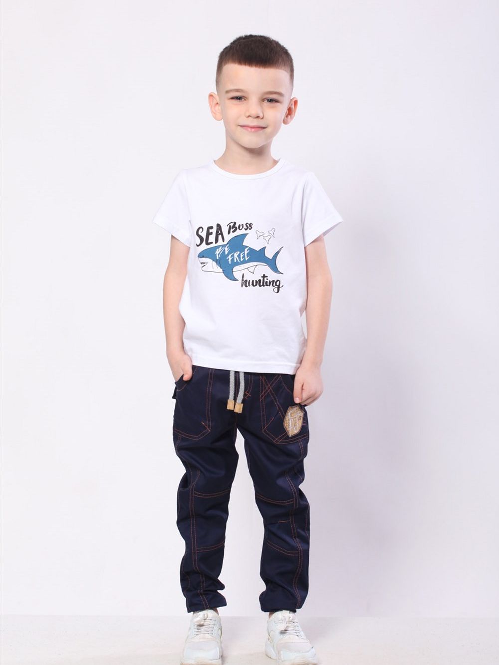 

Брюки Модный карапуз 03-00572-0 104 см Синие