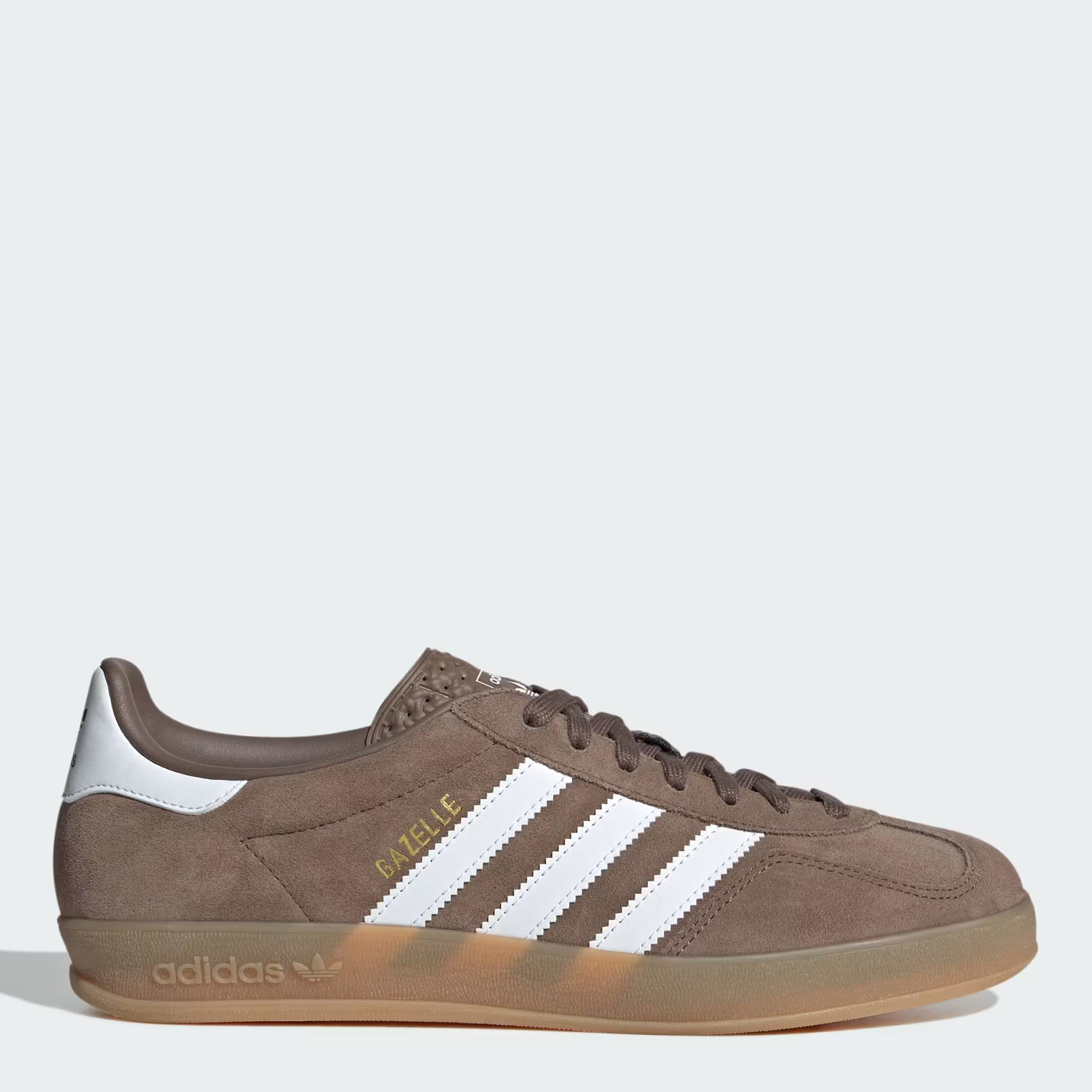 Акція на Чоловічі кеди низькі Adidas Gazelle Indoor JQ0175 44 (9.5UK) 28 см Earstr/Ftwwht/Goldmt від Rozetka