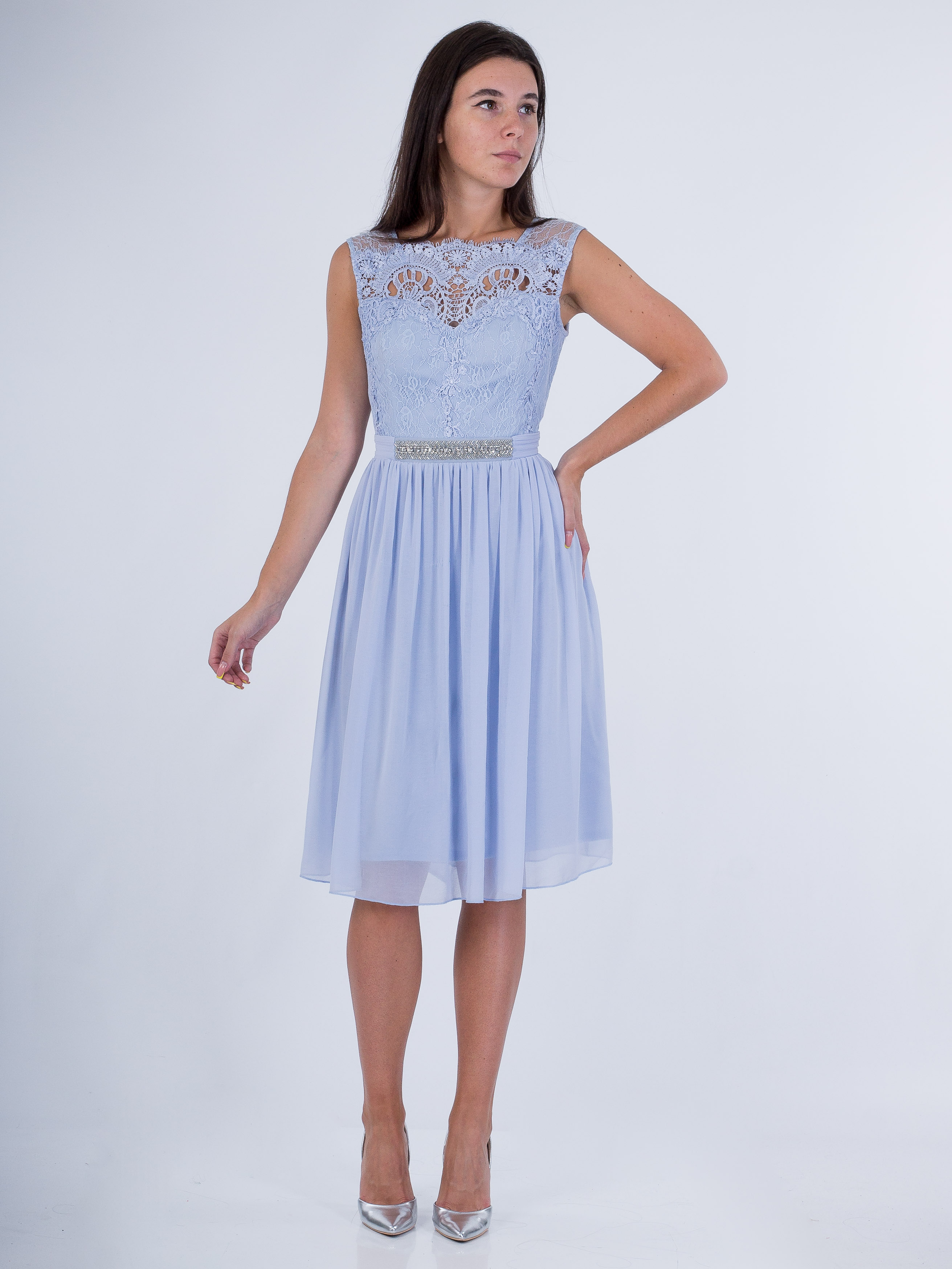 

Платье с поясом Lipsy LPK220619-25 L Голубой