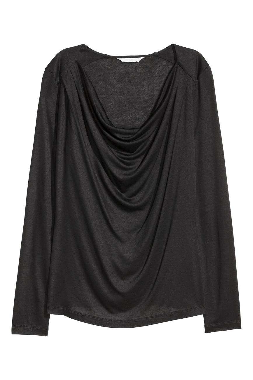

Лонгслив H& Ж1045325 цвет черный, Лонгслив H&M Ж1045325 цвет черный M