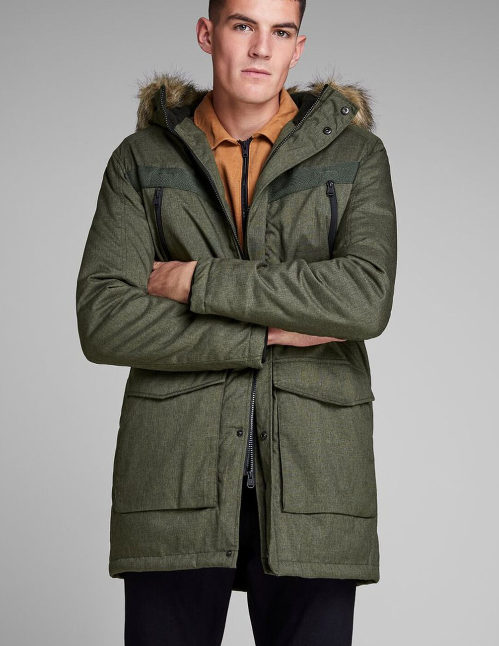 

Парка JACK&JONES М0104389 цвет зеленый XXL