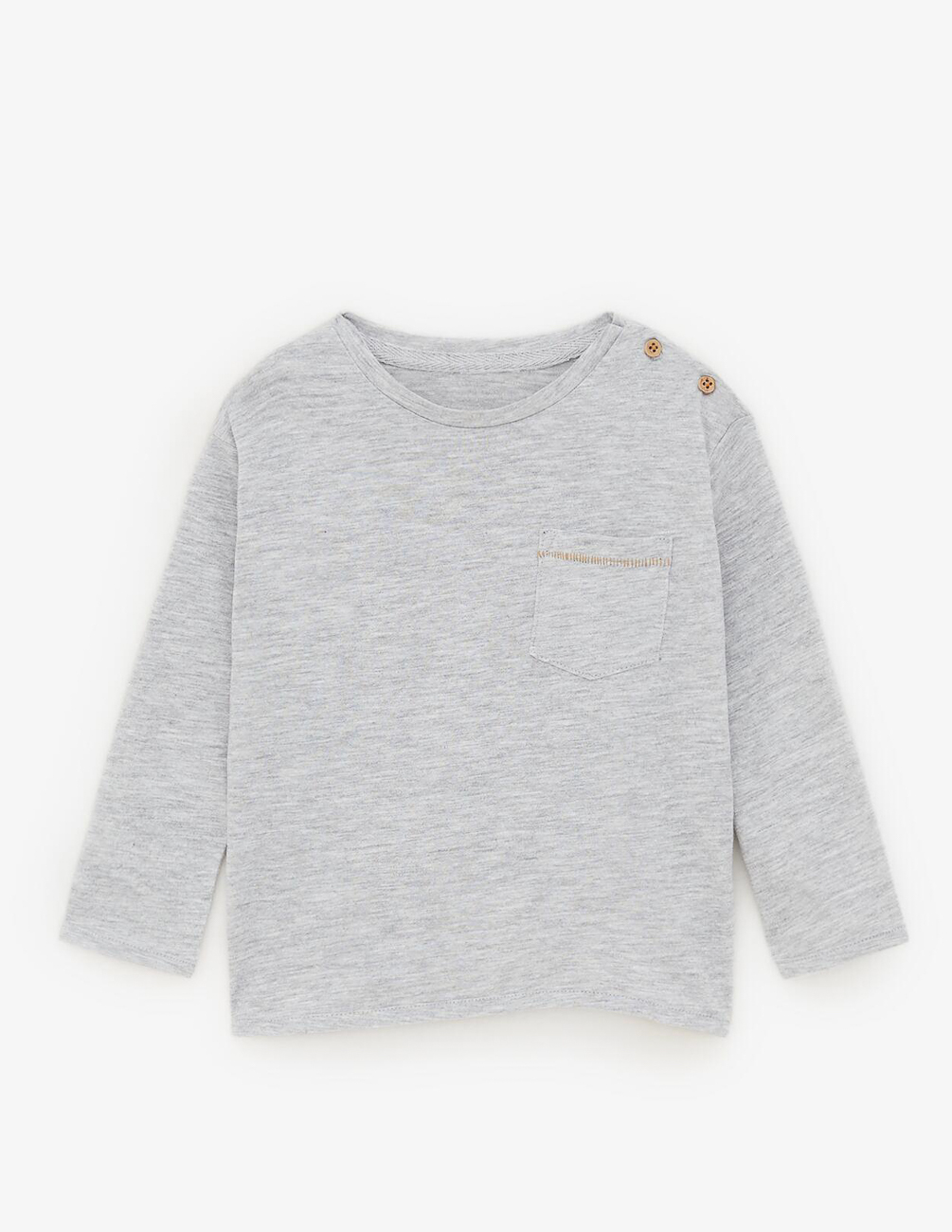 

Футболка д/р Zara ДМ001281 (7134/551/812) цвет серый 80