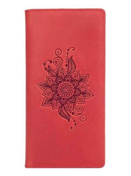 

Кожаное портмоне Hi Art Mehendi Classic WP-05-S18-1440-T006 Красный