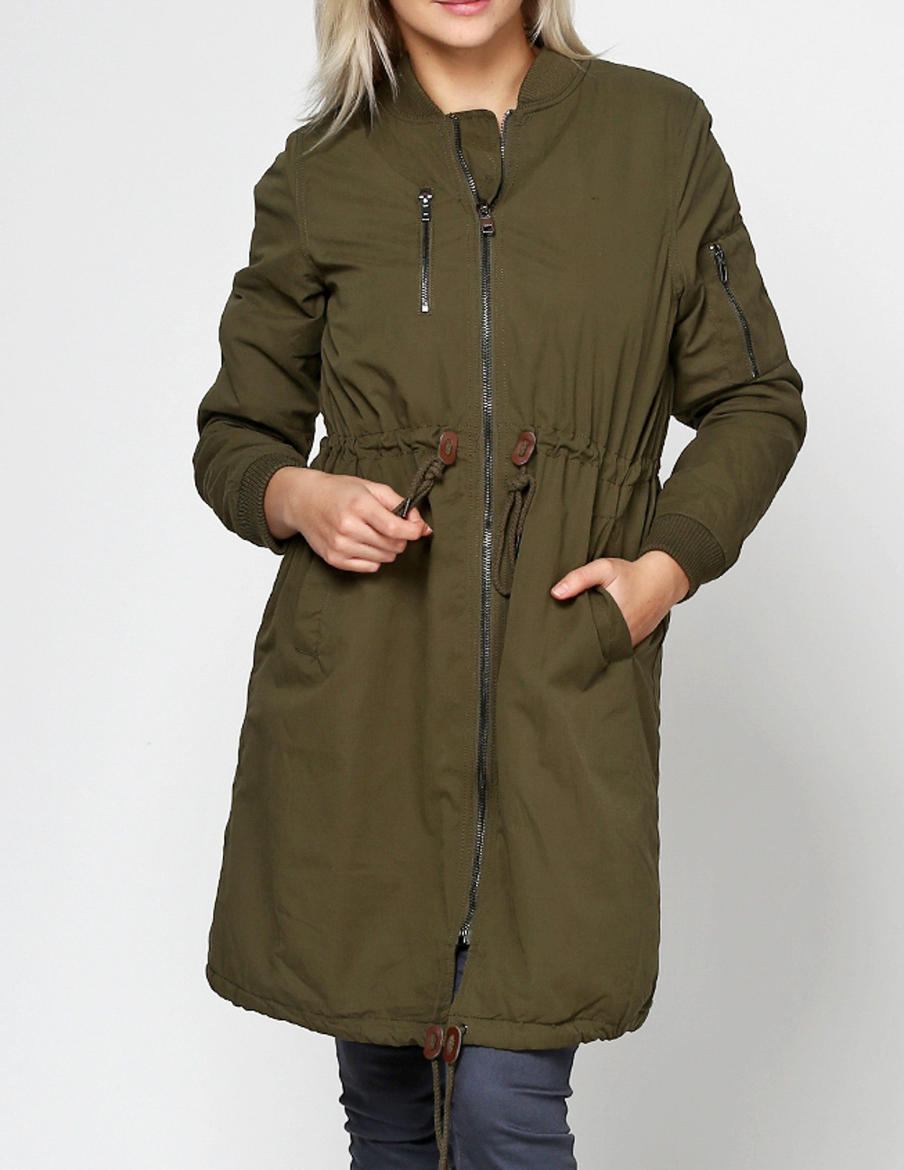 

Пальто Stradivarius Ж1052119 (2682/342/550) цвет зеленый M