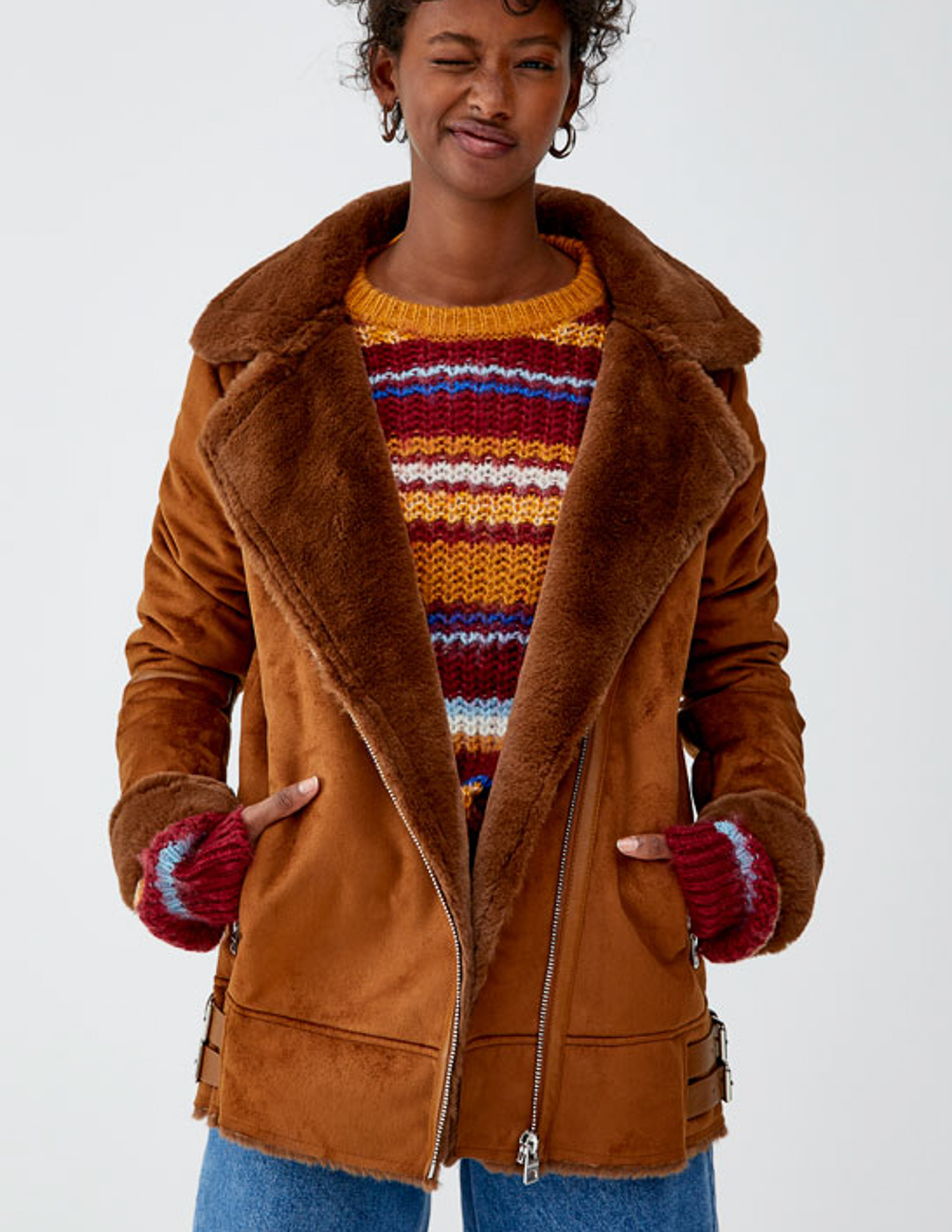 

Дубленка PULL & BEAR Ж1052808 (9711/333/700) цвет коричневый M