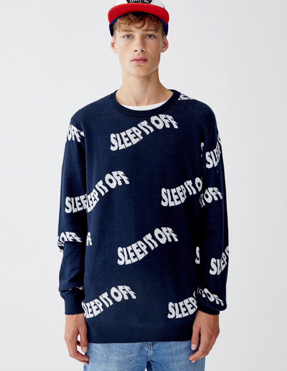 

Свитер PULL & BEAR М0105528 (9559/544/401) цвет синий S