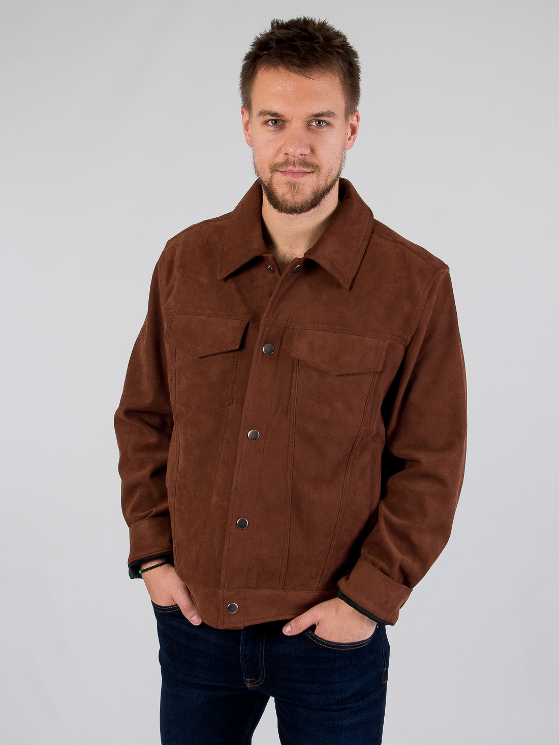 

Куртка из искусственной замши H&M 691210  Коричневый, Куртка из искусственной замши H&M 691210 L Коричневый