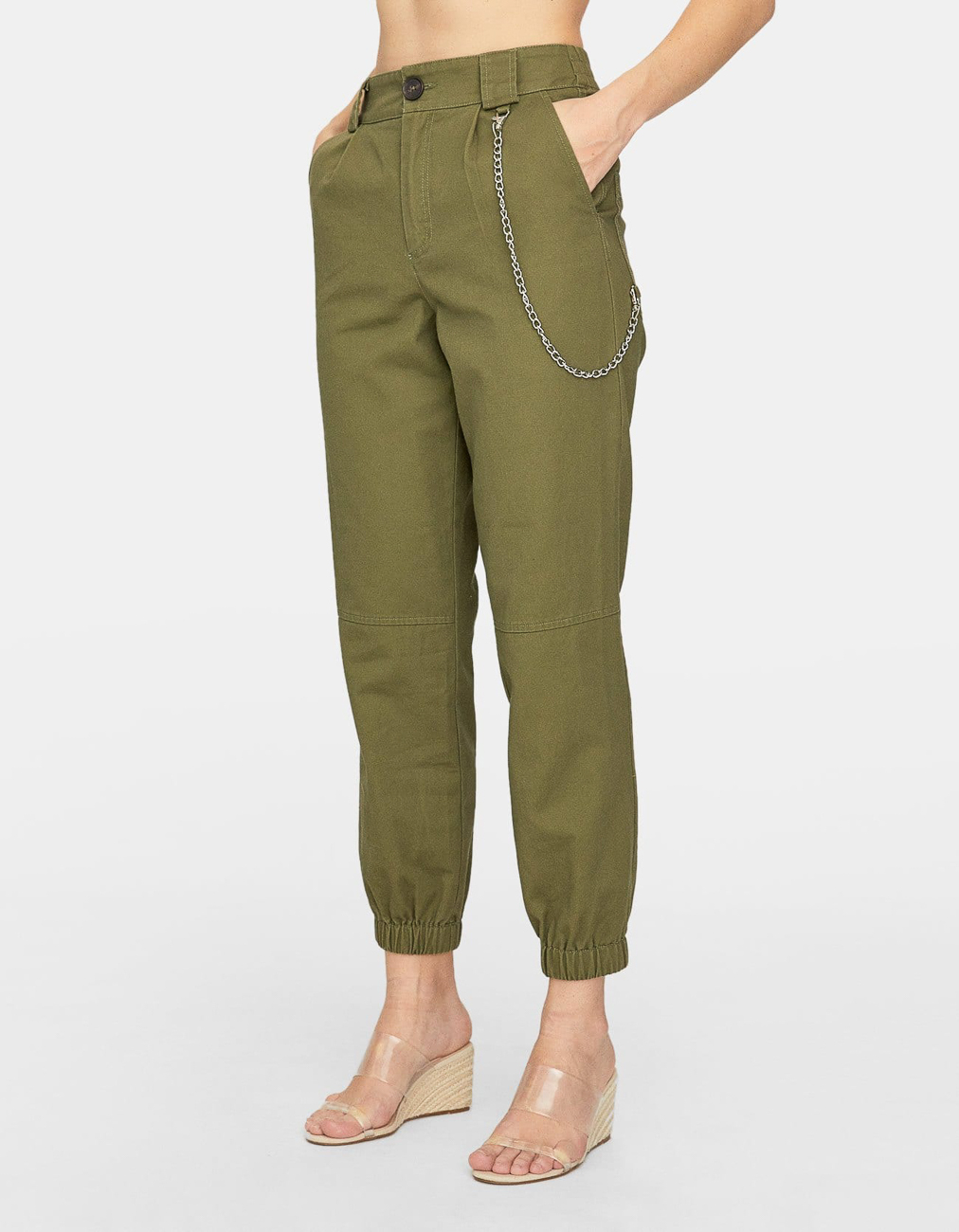 

Брюки Stradivarius Ж1052178 (1444/443/551) цвет зеленый M