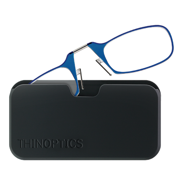Очки для чтения Thinoptics +2.50 Голубые + Чехол универсальный Черный ...