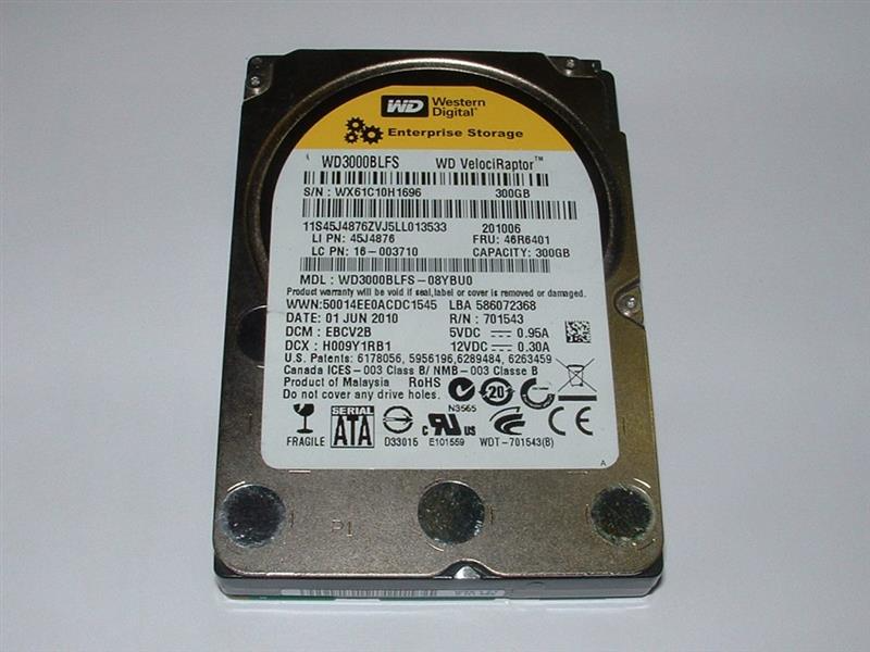 

Refurbished Накопитель HDD 2.5" SATA 300GB WD VelociRaptor 10000rpm 16MB (WD3000BLFS)