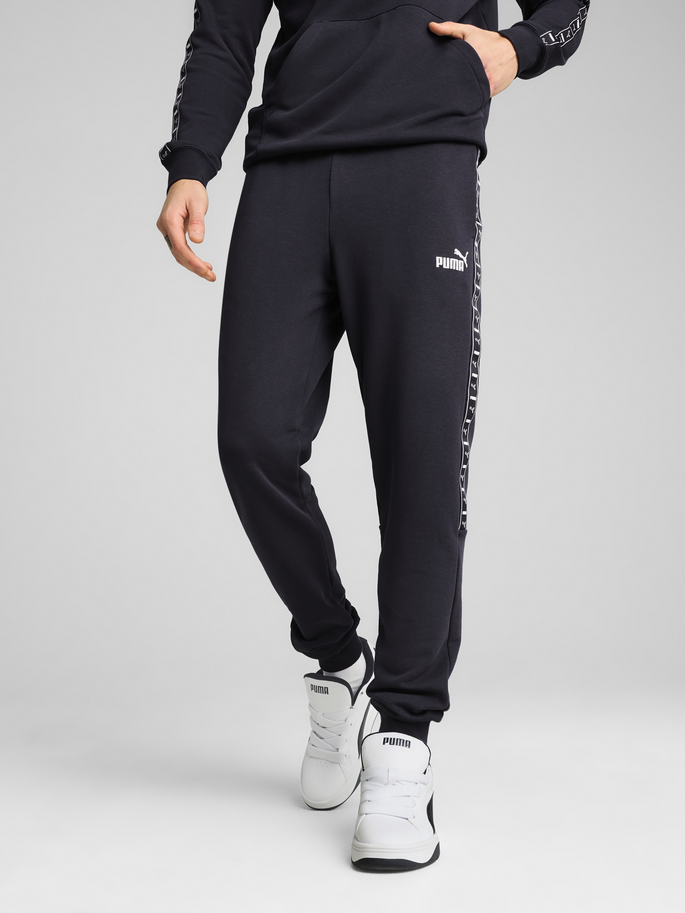 Акція на Спортивні штани чоловічі Puma Ess Tape Sweatpants Tr Cl 68468016 L New Navy від Rozetka