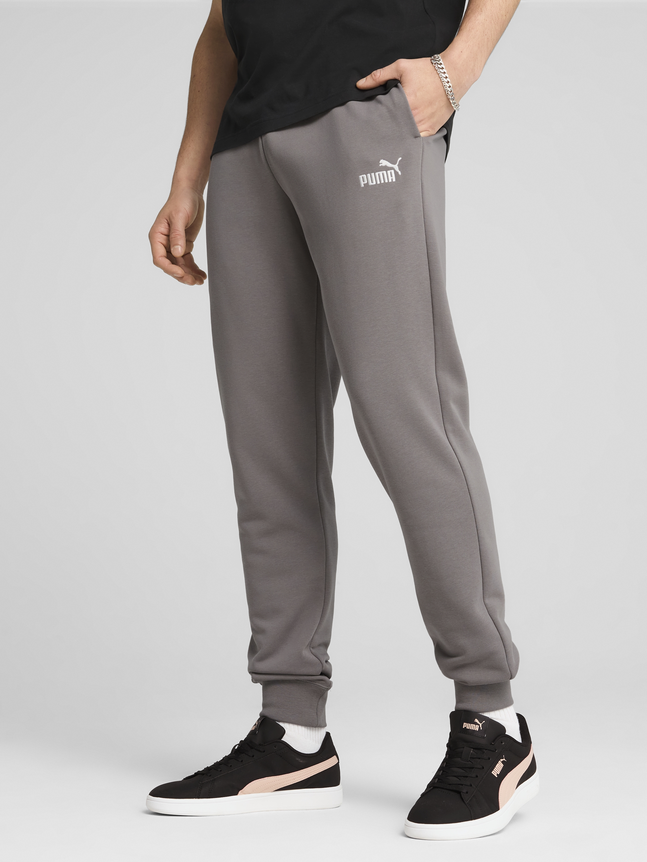 Акція на Спортивні штани чоловічі Puma Ess No. 1 Logo Sweatpants Tr Cl (S) 68260979 Cast Iron від Rozetka