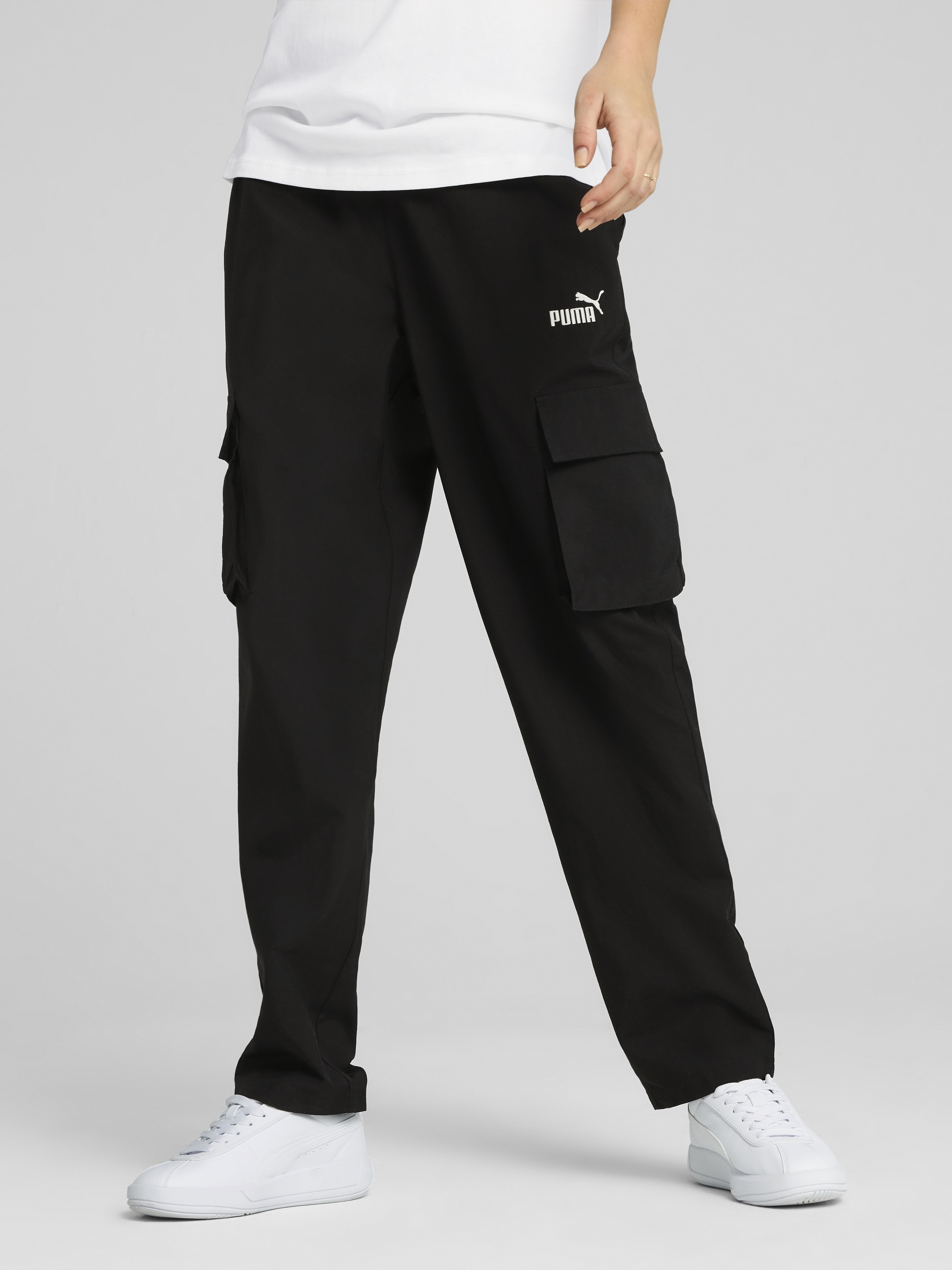 Акція на Спортивні штани жіночі Puma Ess Small No. 1 Logo Woven Cargo Pants Op 68497801 XL Black від Rozetka