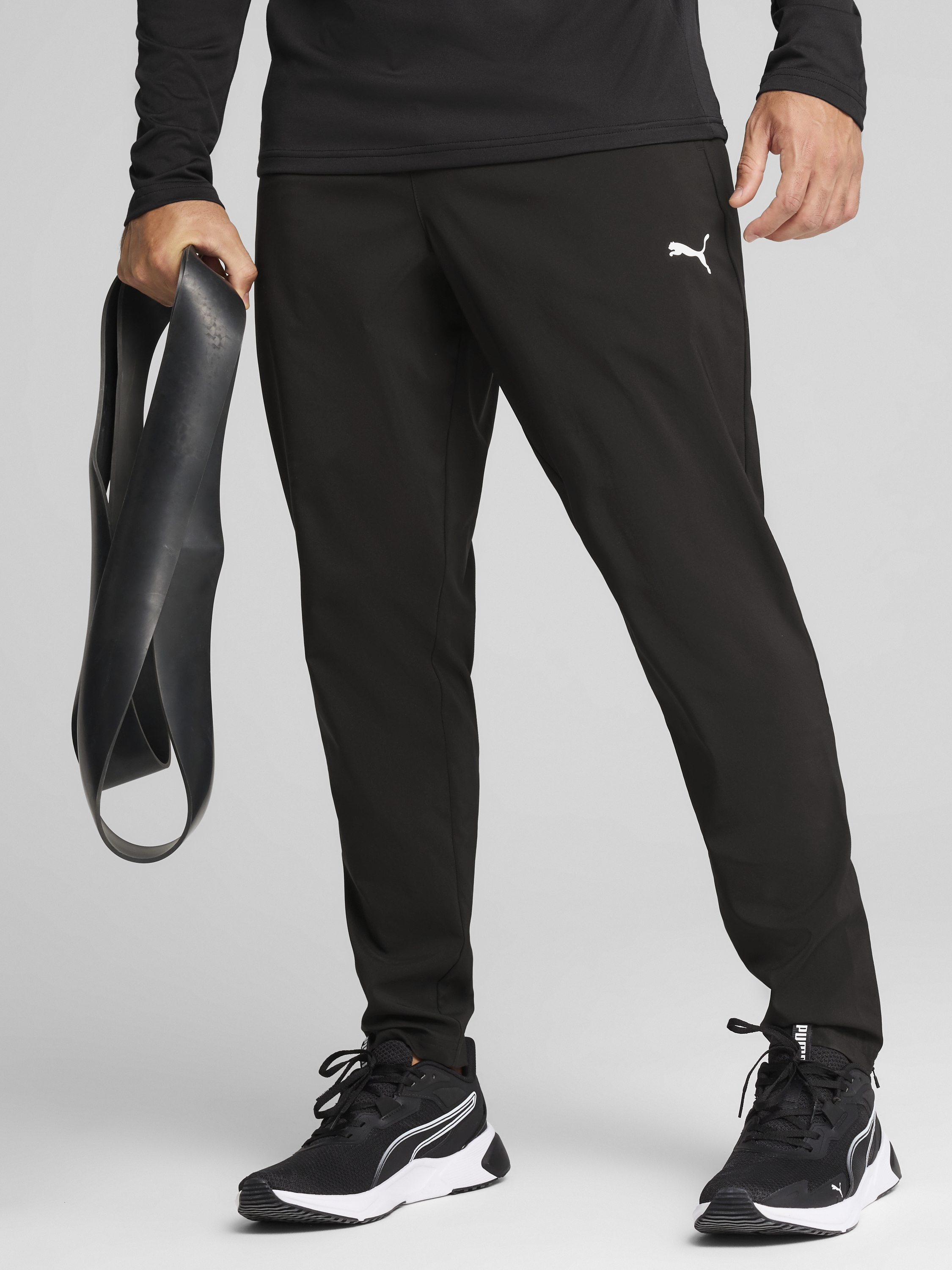 Акція на Спортивні штани чоловічі Puma Tad Essentials Woven Tapered Pant 52591601 M Black від Rozetka