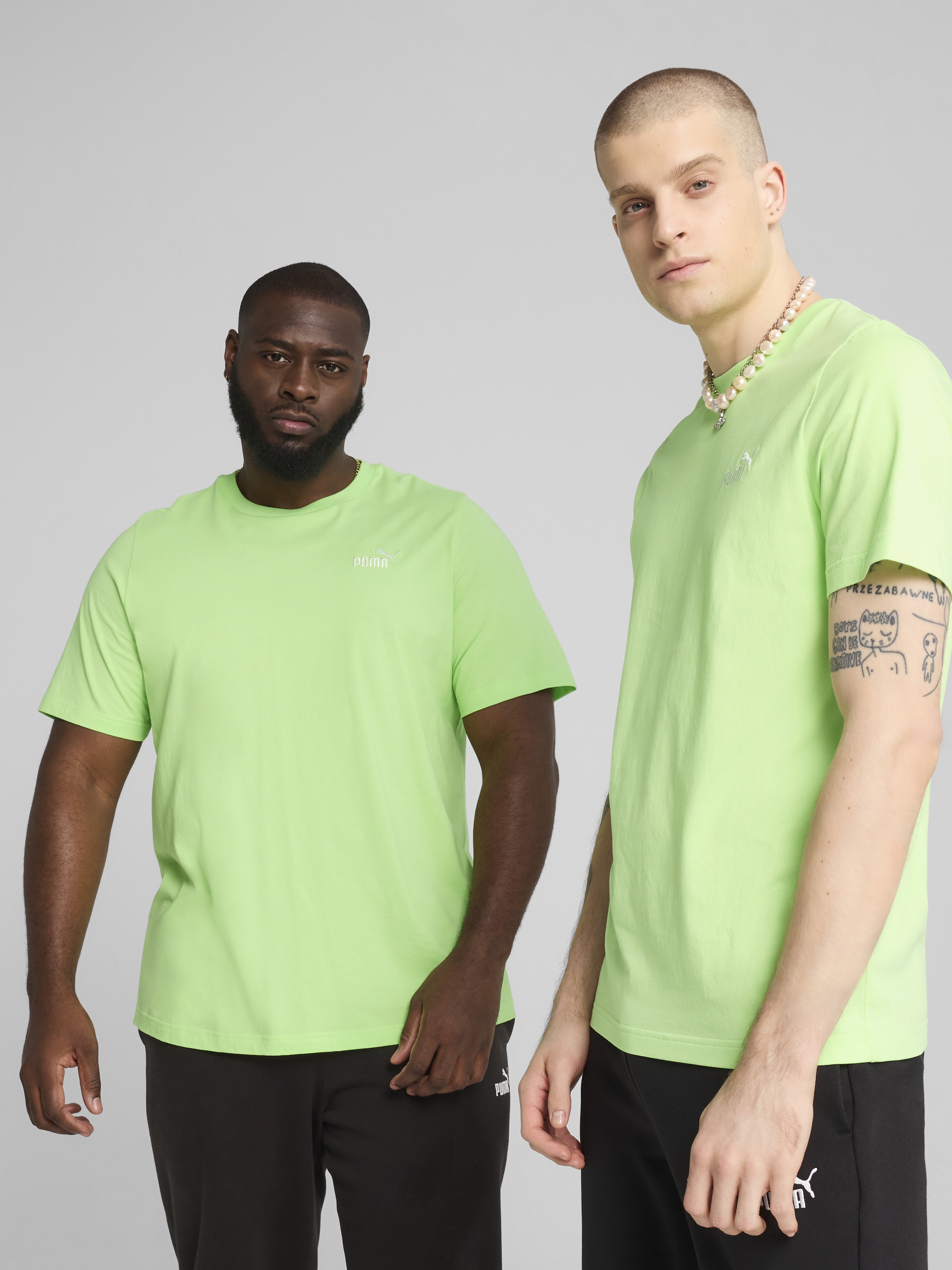 Акція на Футболка бавовняна довга чоловіча Puma Ess Small No. 1 Logo Tee (S) 68253549 L Spring Fern від Rozetka