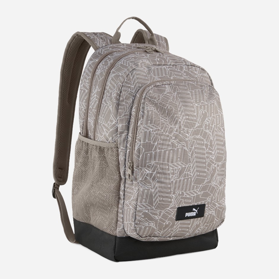 Акція на Рюкзак спортивний тканинний 25 л вміщує формат А4 Puma Academy AOP Backpack 09115006 Totally TaupeLogo Lab AOP від Rozetka