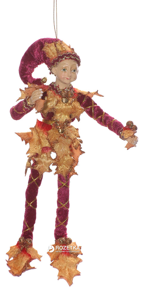 

Елочная игрушка Scorpio Эльф декоративный 27 см Бордово-горчичный (570628)(4820005706280)