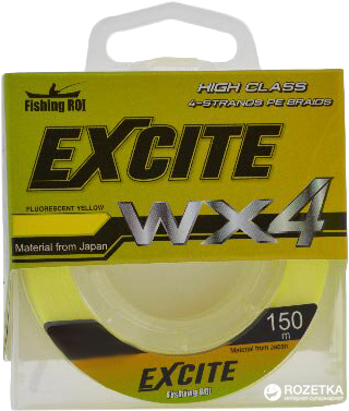 

Шнур Fishing ROI Excite WX4 150 м 0.12 мм 3.5 кг Fluorescent Yellow (152-02-012)