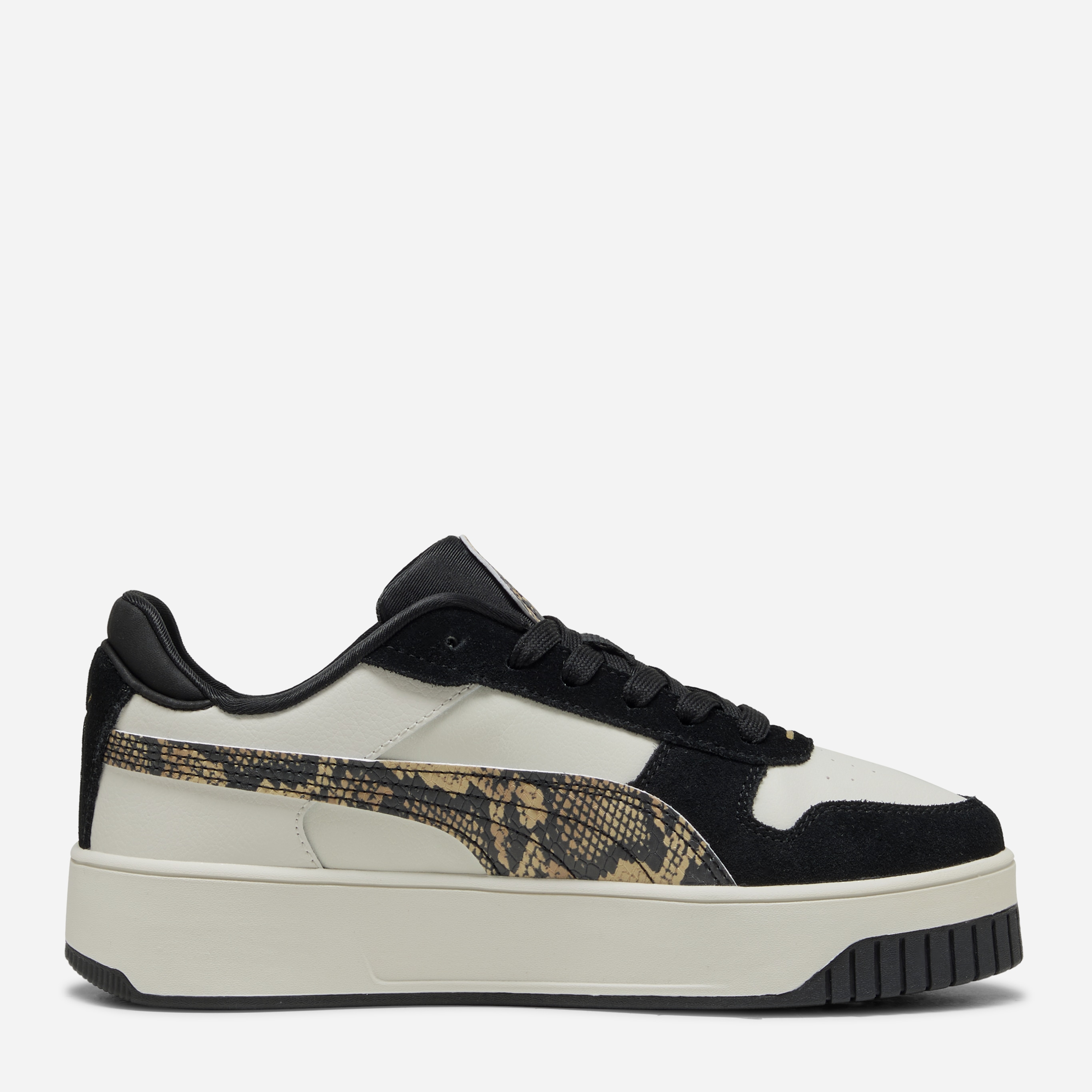 Акція на Жіночі кеди низькі Puma Carina Street Snake Chic 40161102 40.5 (7UK) 26 см Vapor Gray-Puma Black-Puma Gold від Rozetka