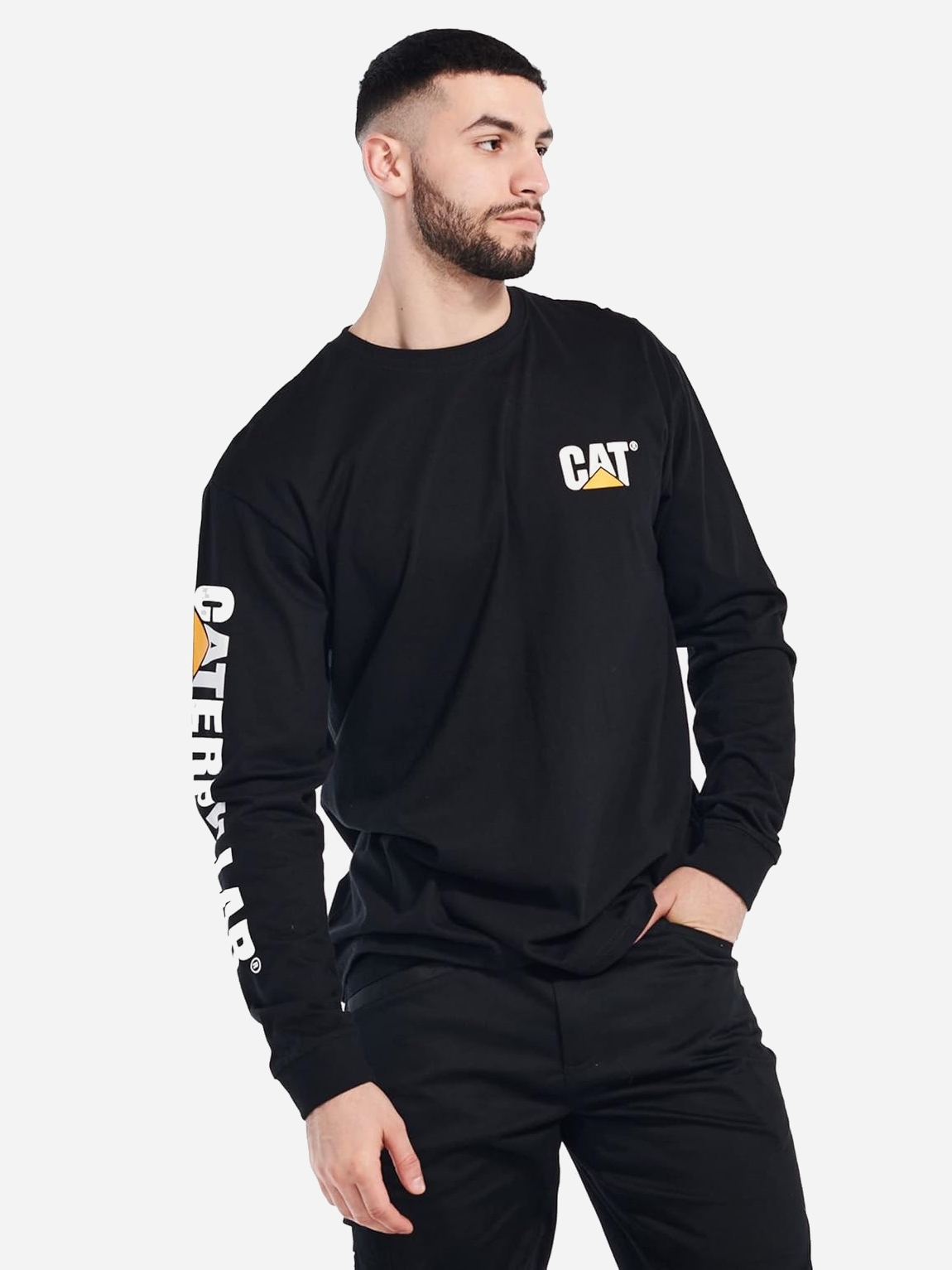 Акція на Лонгслів чоловічий Caterpillar (CAT) Trademark Banner 1010074-10158 L Чорний від Rozetka