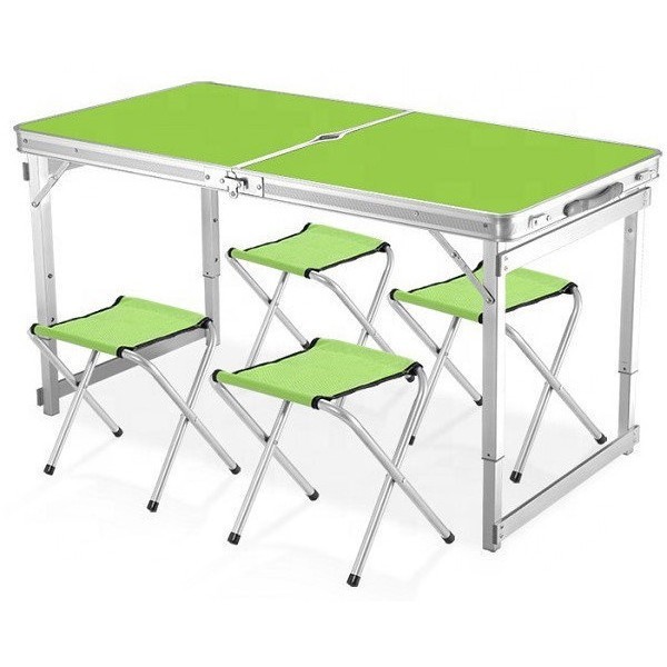 

Стол для пикника раскладной с 4 стульями Folding Table Салатовый