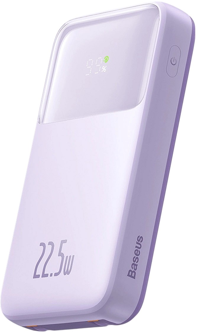 фото Зовнішній акумулятор (павербанк) Baseus Digital Comet Display 10000mAh 22.5W Purple (PPMD020005)