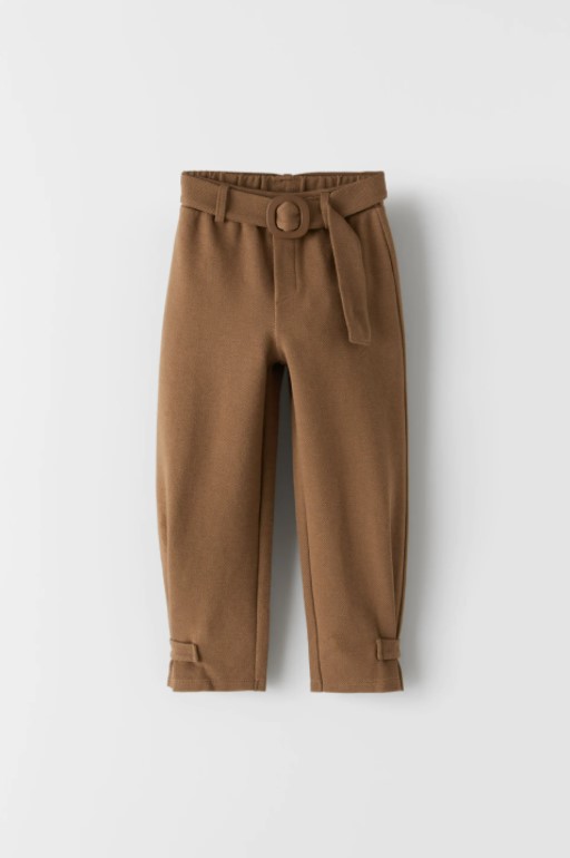 

Брюки с пряжкой для девочки 5854 ZARA 134 Коричневый 43492