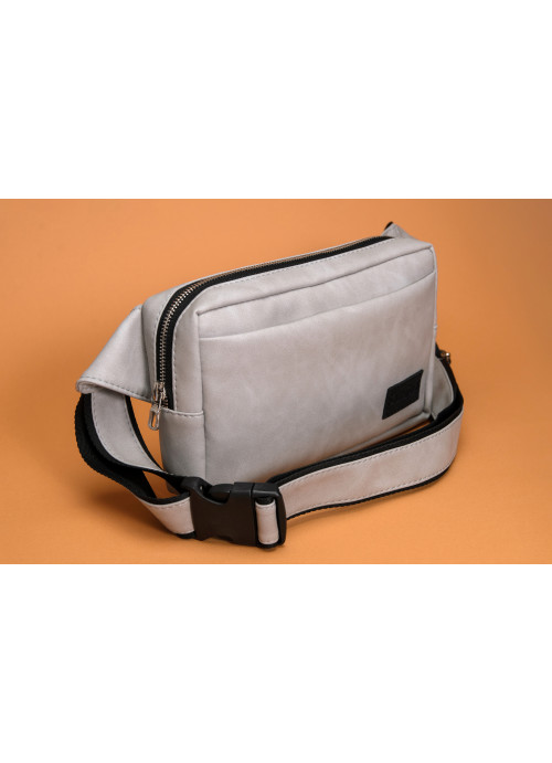 

Женская сумка на пояс (бананка) Sambag 24х6х16 см Серый 000148399