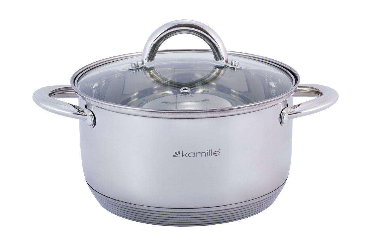 

Кастрюля нержавеющая Kamille - 200 мм x 3,4 л (5773)