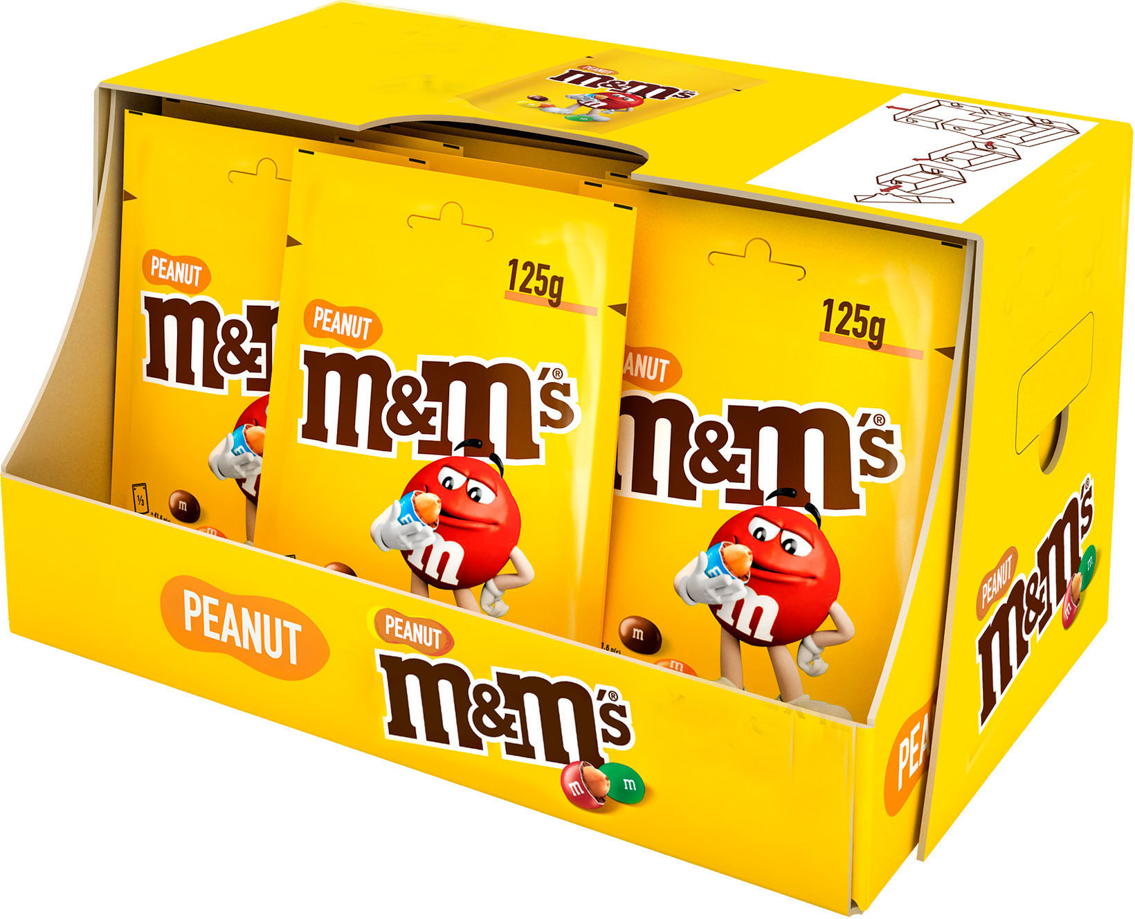 Упаковка драже M&M's с арахисом 15 шт x 125 г (5900951320675