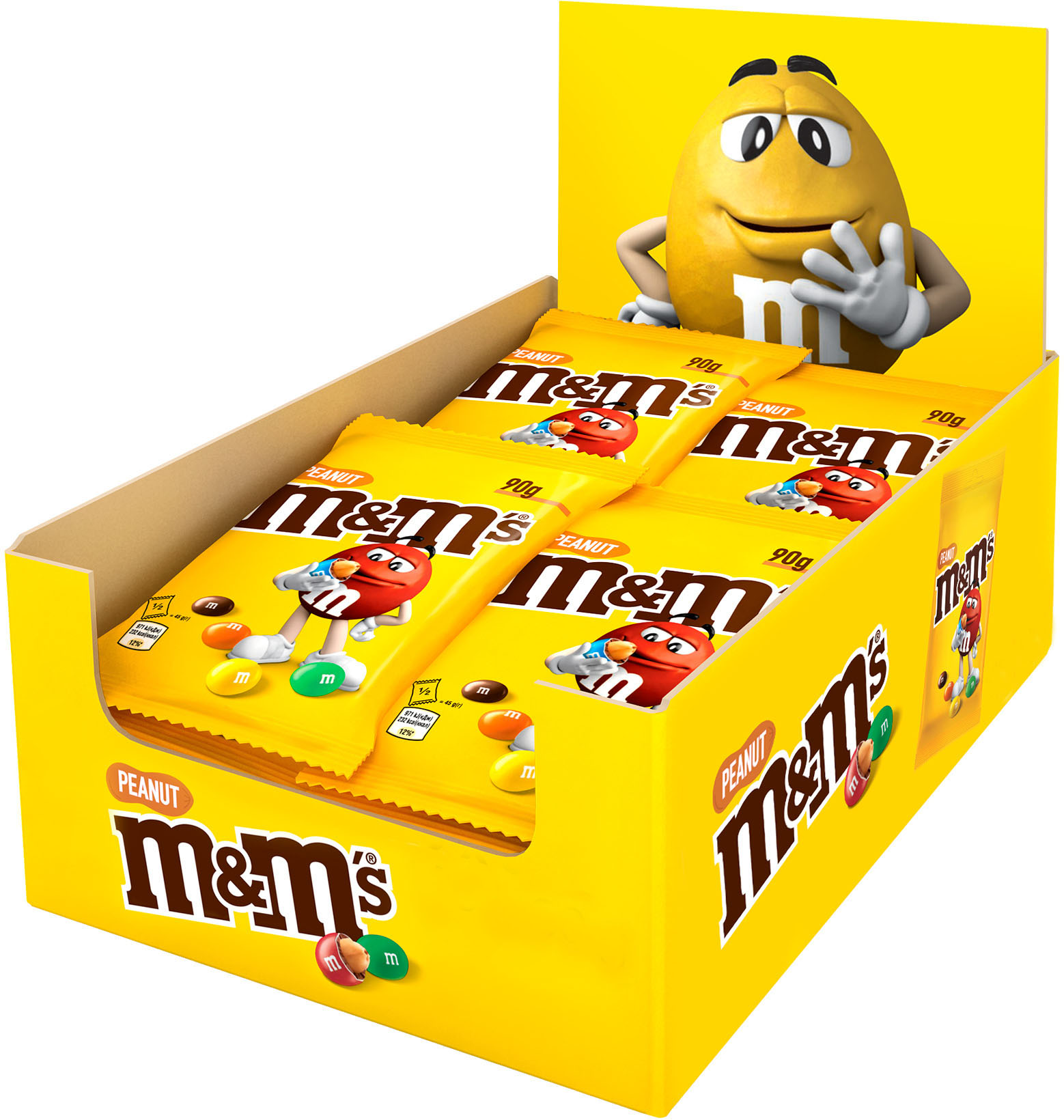 Упаковка драже M&M's с арахисом 20 шт x 90 г (5000159569798