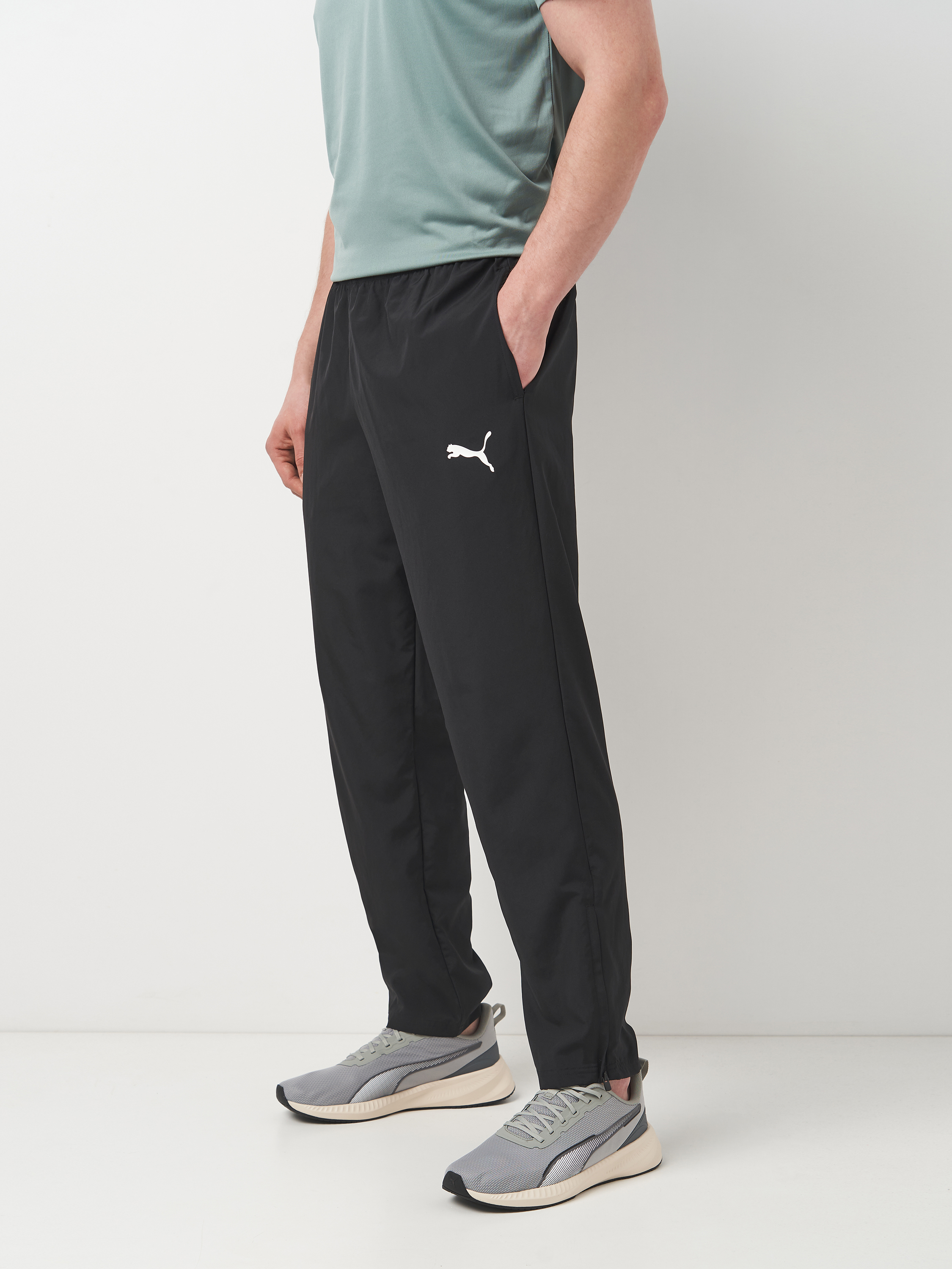 Акція на Спортивні штани чоловічі Puma Teamrise Sideline Pants 65732703 L Black-White від Rozetka