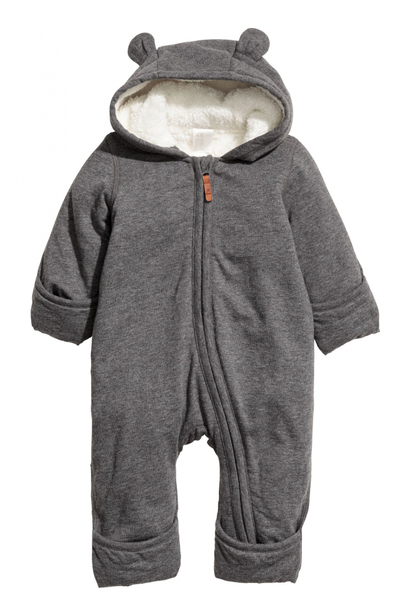 

Теплый комбинезон H&M 0511247002 50 СМ Серый 62746