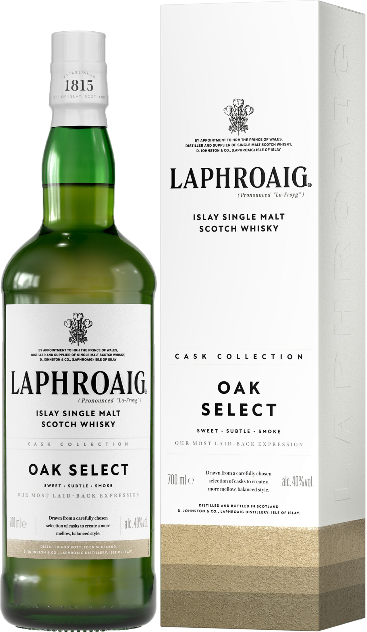 Віскі Laphroaig OAK SELECT 0.7 л 40% (5010019637604N_5010019000361)