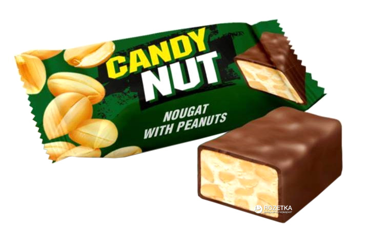 Конфеты глазированные Roshen Candy Nut Нуга с арахисом 900 г ...