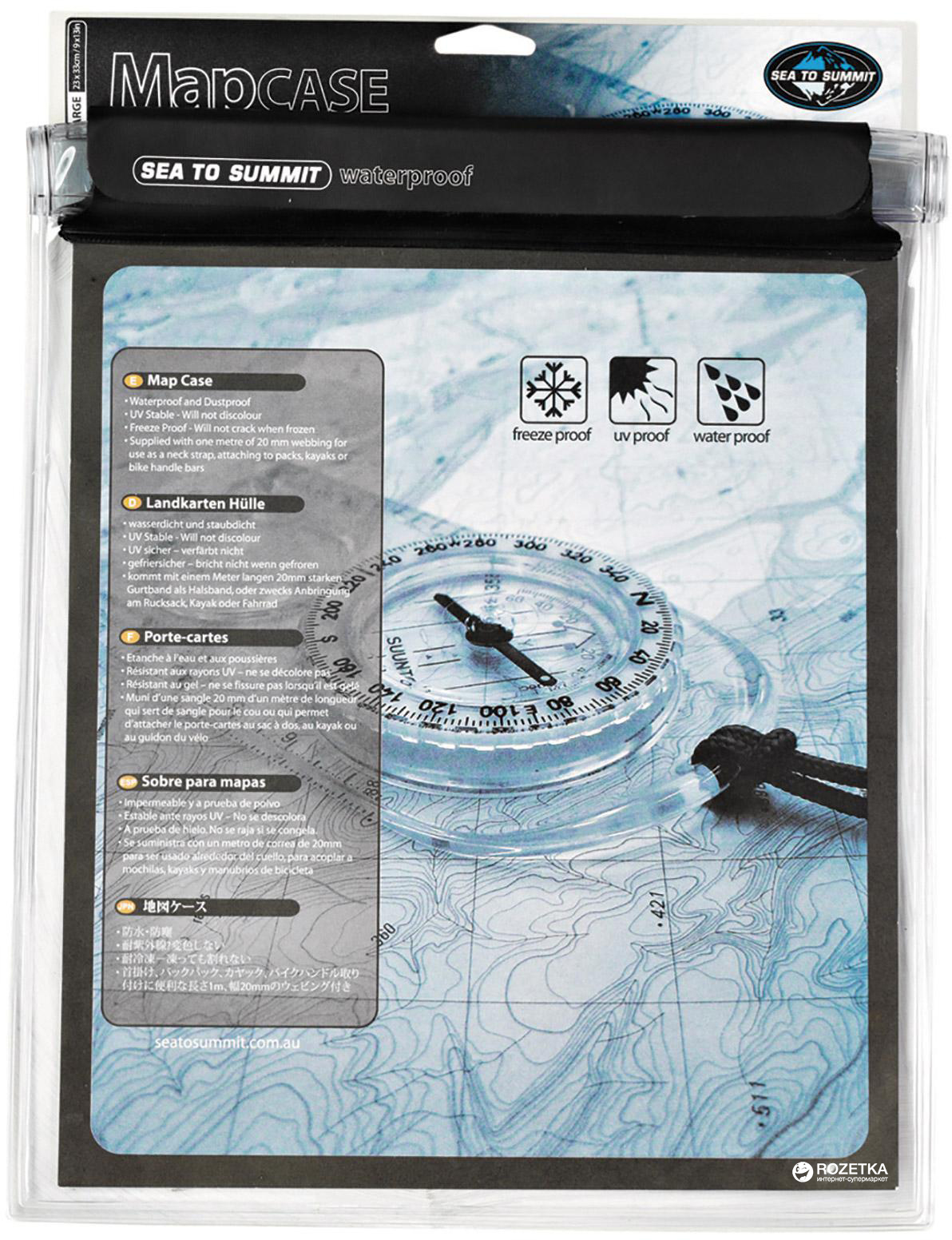 

Водонепроницаемый чехол Sea To Summit Waterproof Map Case L Black STS AWMCL (9327868001262)