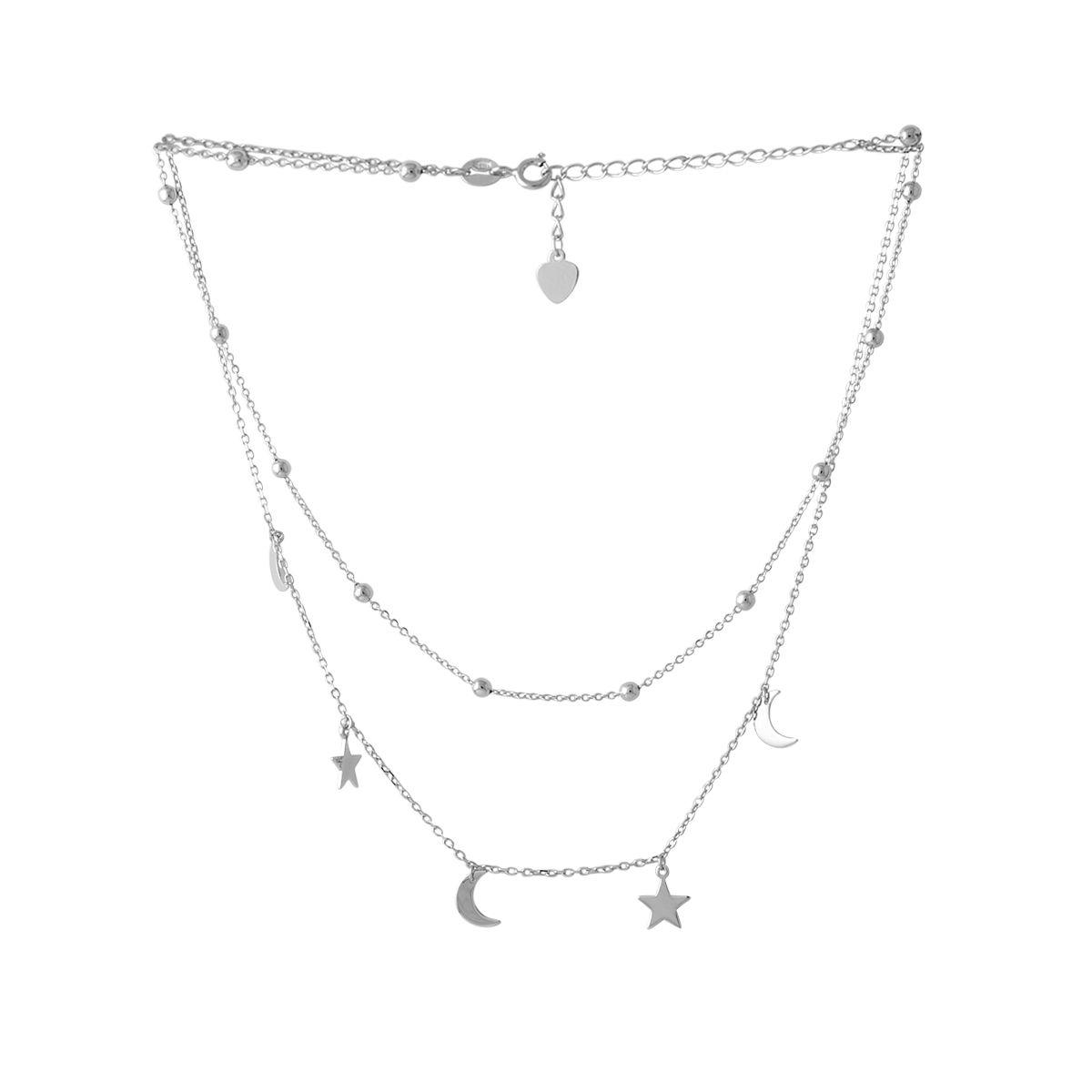 

Серебряное колье без камней 2066798 42 см