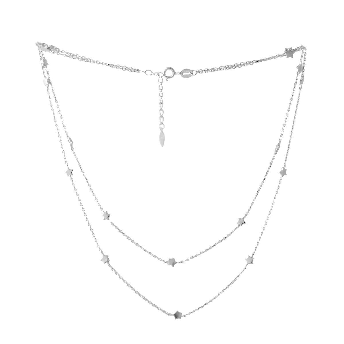 

Серебряное колье без камней 2053057 45 см