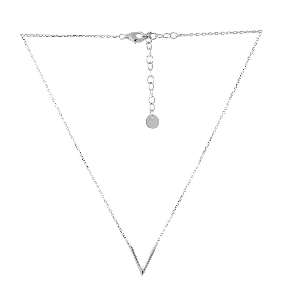 

Серебряное колье без камней 2052739 44 см