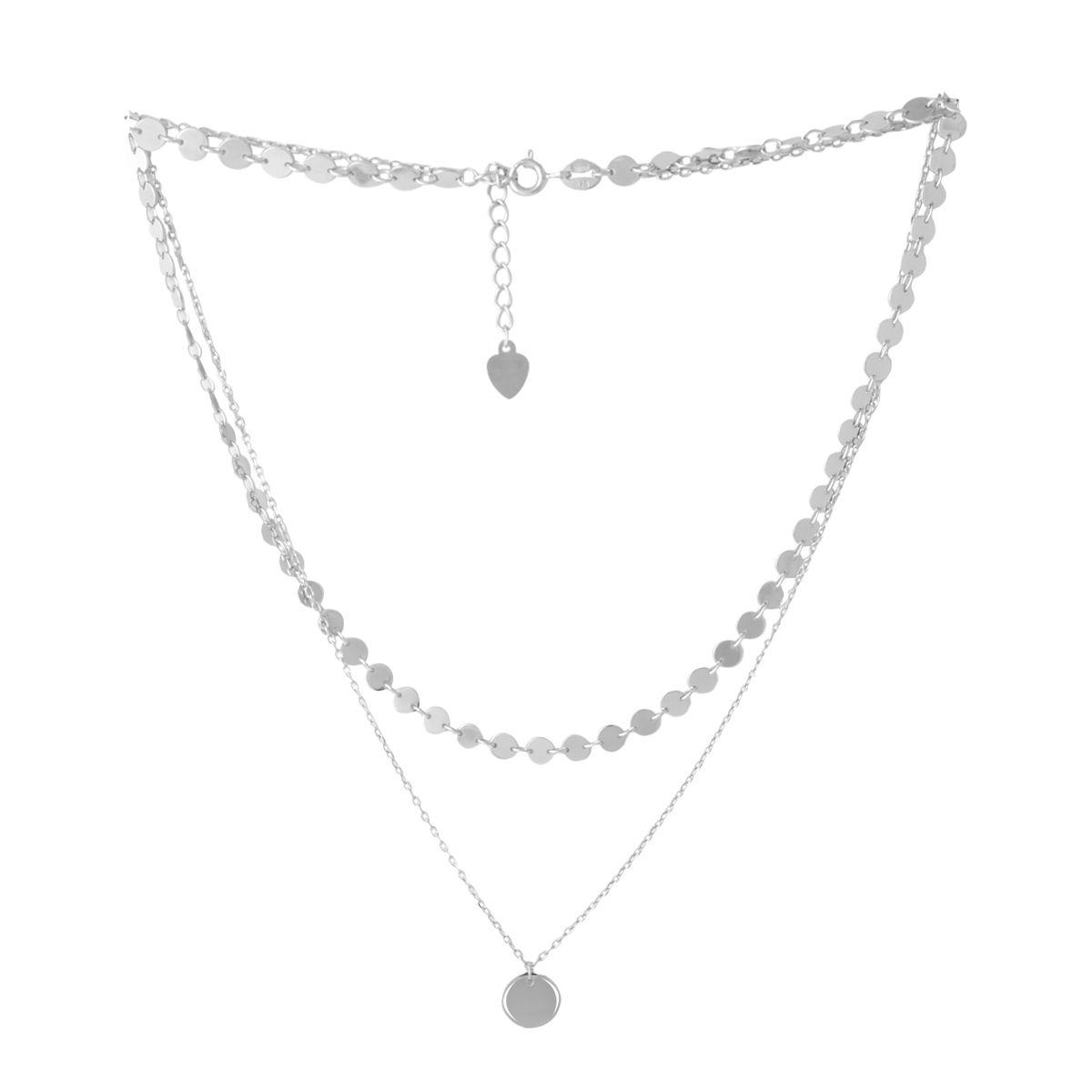 

Серебряное колье без камней 2052975 45 см